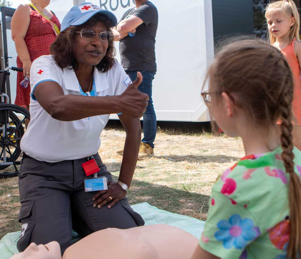 EHBO vrijwilliger Adele Gomez