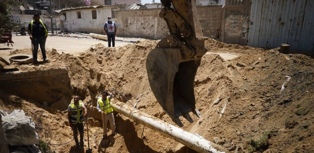 pijplijnrestauratie Gaza Rode Kruis