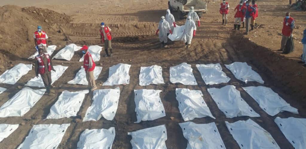 Bergen van lichamen conflict Soedan - Rode Kruis