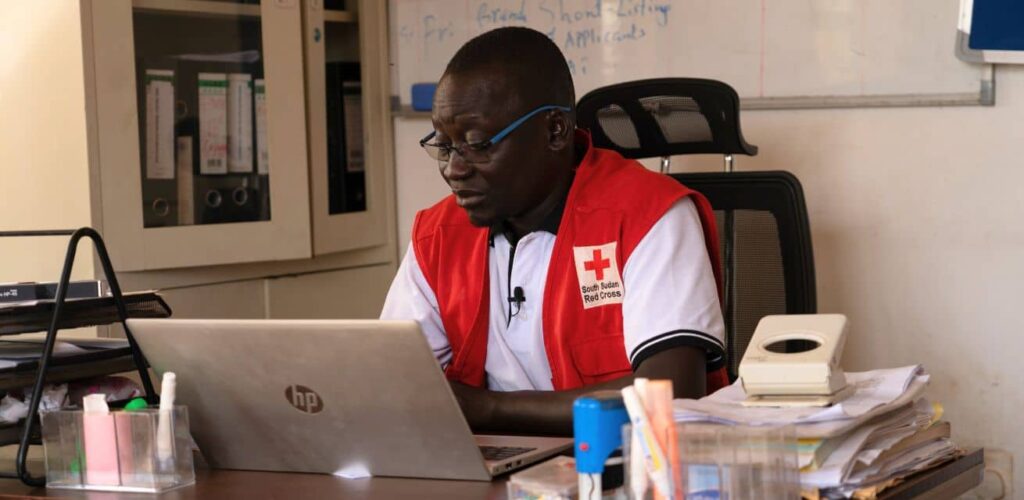 hulp verlenen Zuid-Soedan Rode Kruis