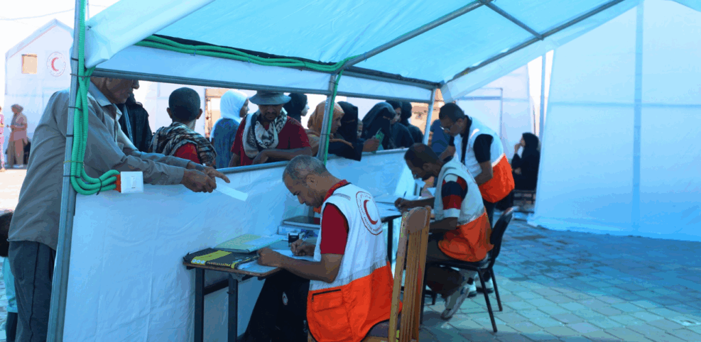 Het nieuwe Rode Kruis veldziekenhuis in Khan Younis in Gaza.