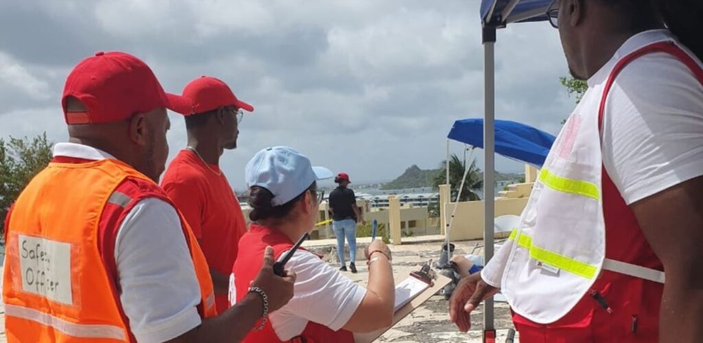 Rode Kruis oefent op de Cariben en bereid zich voor op een orkaan.