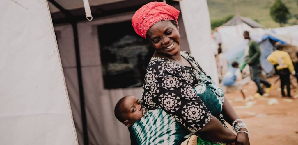 Annuarite Yamwaka vluchtte uit DRC naar een opvang van het Rode Kruis in Burundi