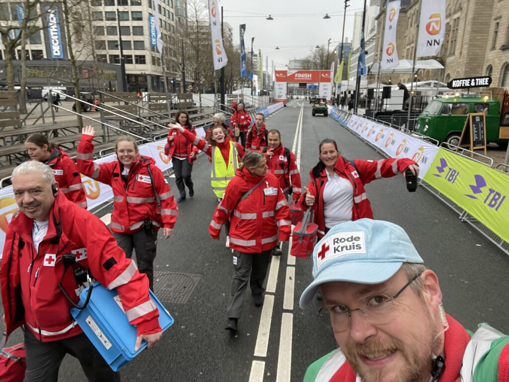 Ard met het team bij de Marathon