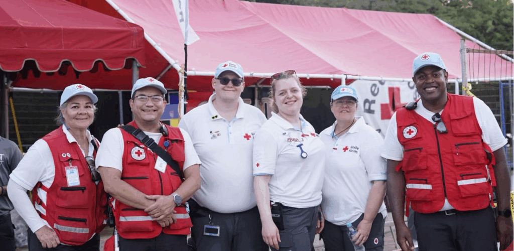 Rode Kruis hulpverleners in actie op Aruba